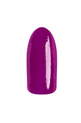Color swatch on artificial nail representing EZFlow TruDIP Double Down nail dip's purple creme' hue